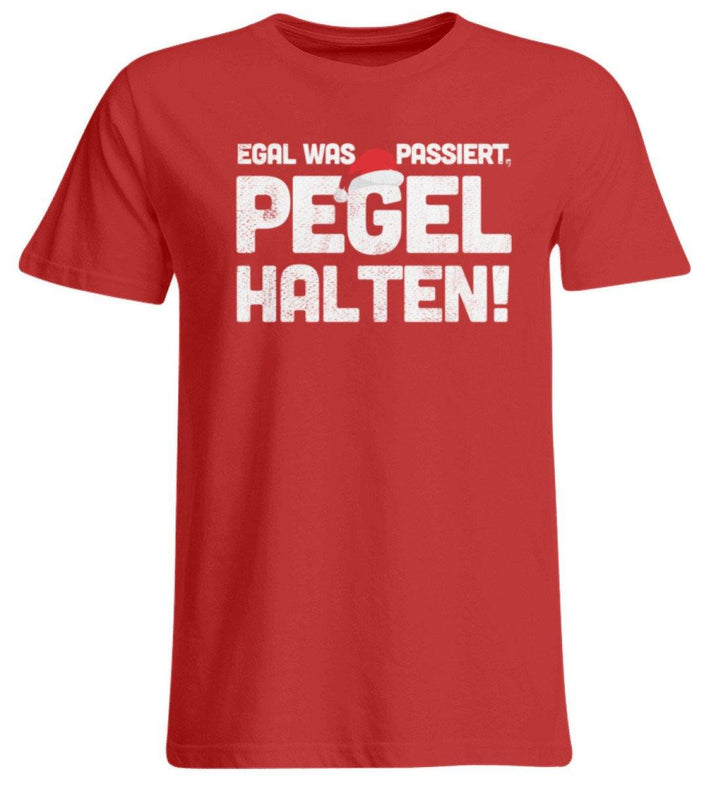 Pegel halten Weihnachten Words on Shirts  - Übergrößenshirt - Words on Shirts Sag es mit dem Mittelfinger Shirts Hoodies Sweatshirt Taschen Gymsack Spruch Sprüche Statement