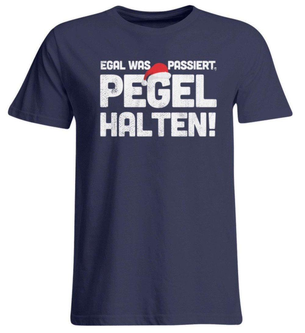 Pegel halten Weihnachten Words on Shirts  - Übergrößenshirt - Words on Shirts Sag es mit dem Mittelfinger Shirts Hoodies Sweatshirt Taschen Gymsack Spruch Sprüche Statement