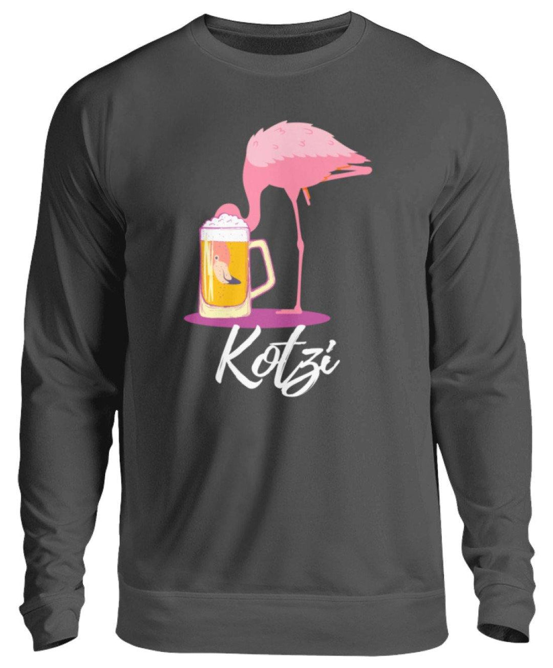 Flamingo Kotzi - Words on Shirt  - Unisex Pullover - Words on Shirts Sag es mit dem Mittelfinger Shirts Hoodies Sweatshirt Taschen Gymsack Spruch Sprüche Statement