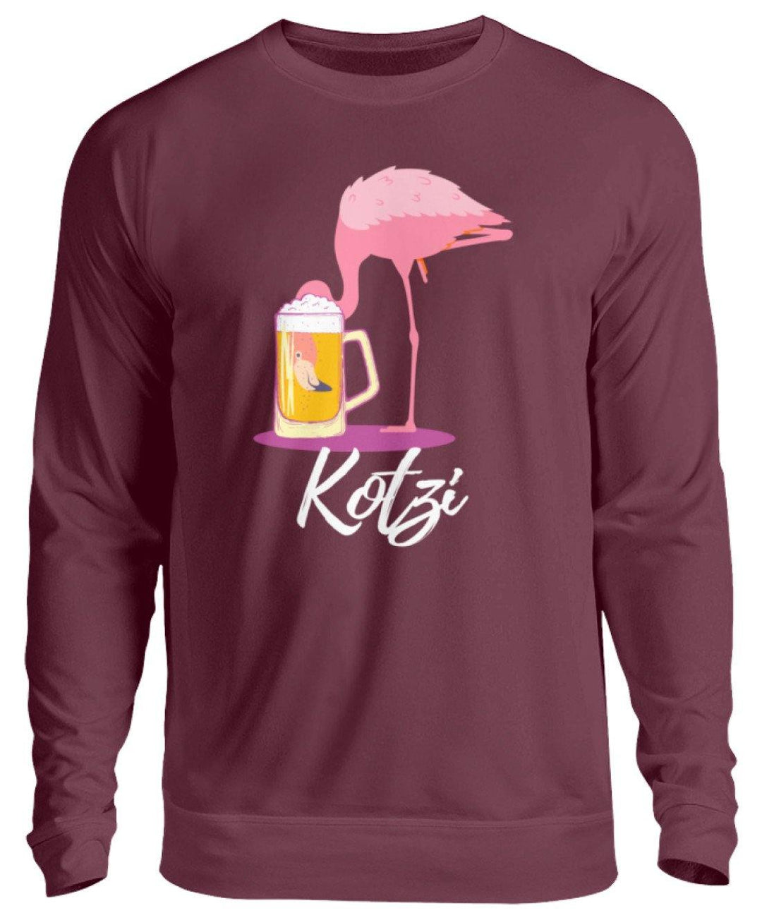 Flamingo Kotzi - Words on Shirt  - Unisex Pullover - Words on Shirts Sag es mit dem Mittelfinger Shirts Hoodies Sweatshirt Taschen Gymsack Spruch Sprüche Statement