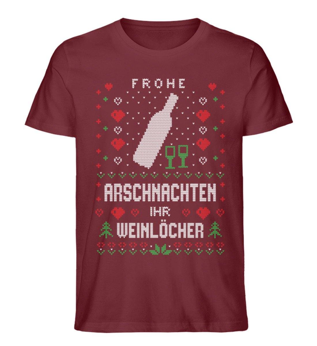 Frohe Arschnachten - Weinlöcher 2020  - Herren Premium Organic Shirt