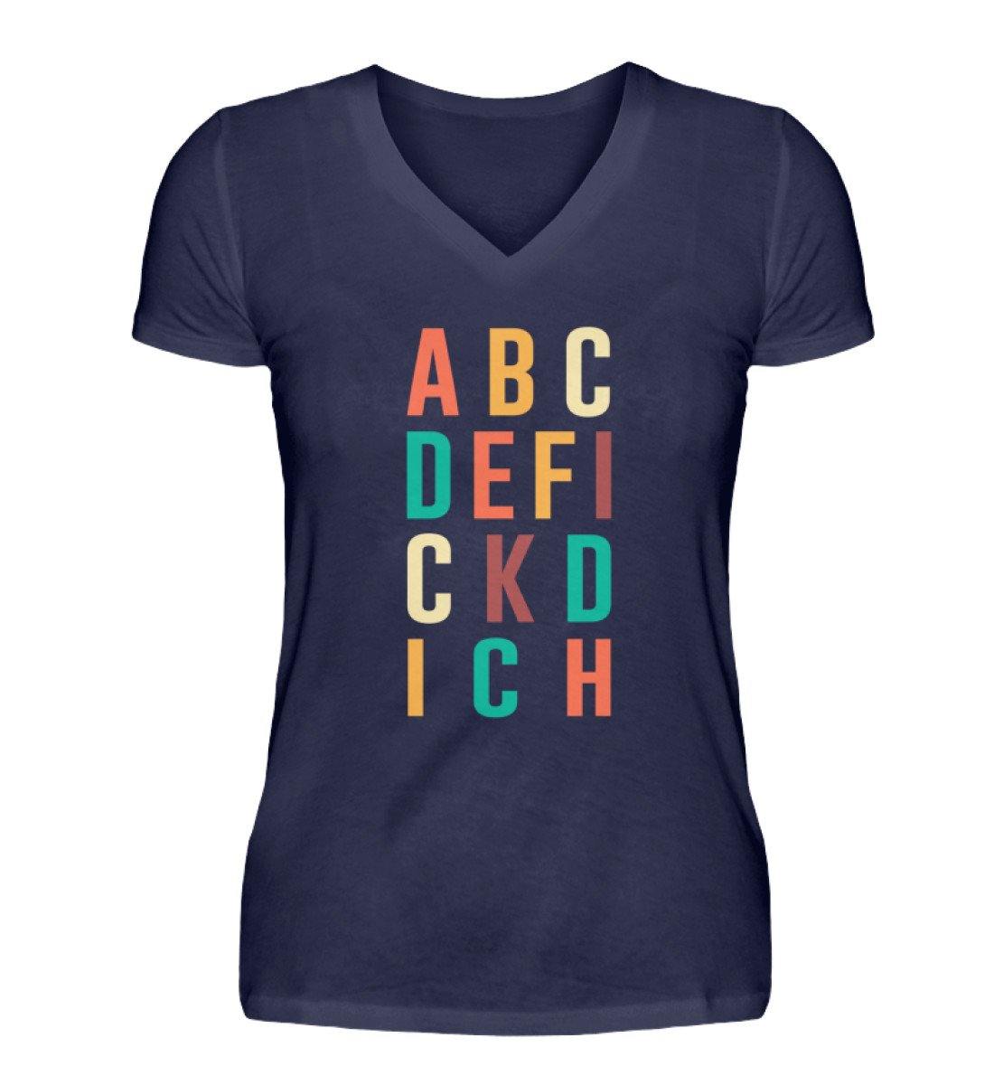 ABCDEFICKDICH - Words on Shirts  - V-Neck Damenshirt
