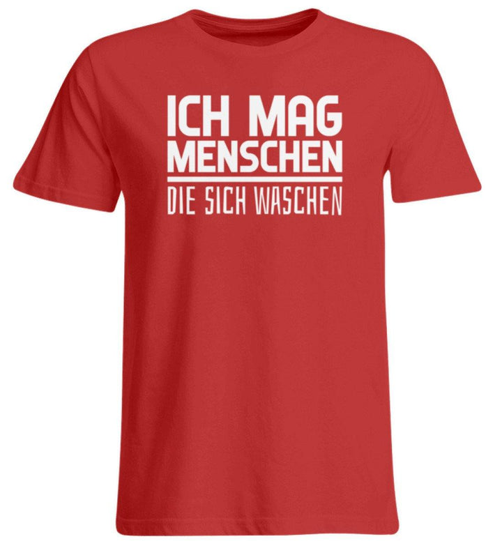 Ich mag Menschen - Words on Shirts  - Übergrößenshirt - Words on Shirts Sag es mit dem Mittelfinger Shirts Hoodies Sweatshirt Taschen Gymsack Spruch Sprüche Statement