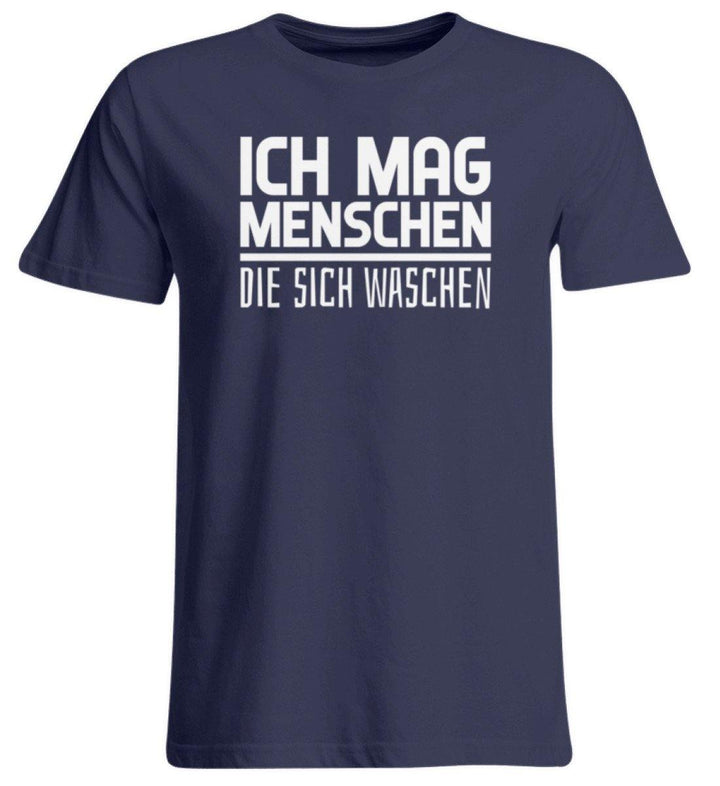 Ich mag Menschen - Words on Shirts  - Übergrößenshirt - Words on Shirts Sag es mit dem Mittelfinger Shirts Hoodies Sweatshirt Taschen Gymsack Spruch Sprüche Statement