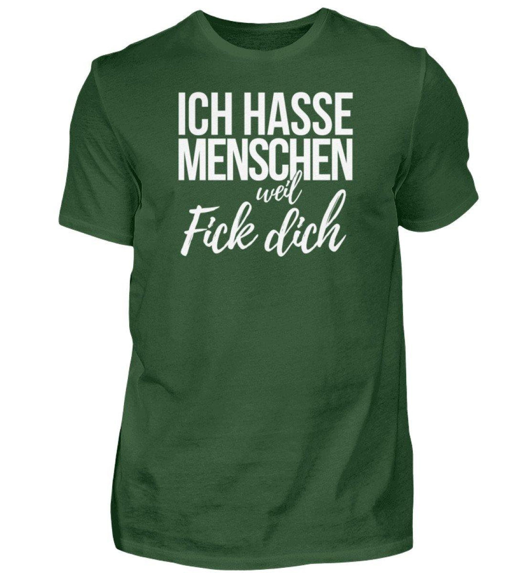 Weil Fick Dich - Words on Shirts - P  - Herren Premiumshirt - Words on Shirts Sag es mit dem Mittelfinger Shirts Hoodies Sweatshirt Taschen Gymsack Spruch Sprüche Statement