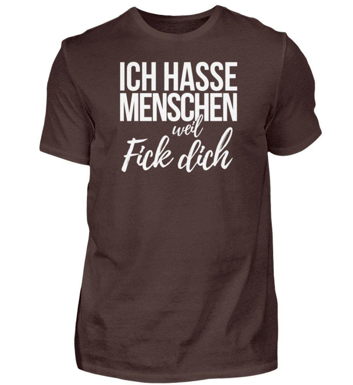 Weil Fick Dich - Words on Shirts - P  - Herren Premiumshirt - Words on Shirts Sag es mit dem Mittelfinger Shirts Hoodies Sweatshirt Taschen Gymsack Spruch Sprüche Statement