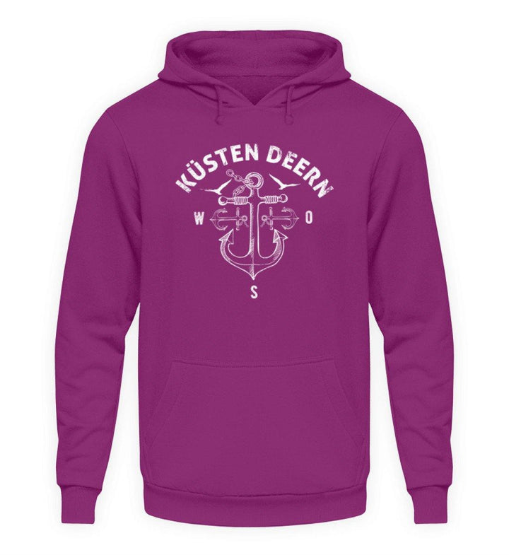 Küsten Deern 2 - Norddeutsch   - Unisex Kapuzenpullover Hoodie - Words on Shirts Sag es mit dem Mittelfinger Shirts Hoodies Sweatshirt Taschen Gymsack Spruch Sprüche Statement