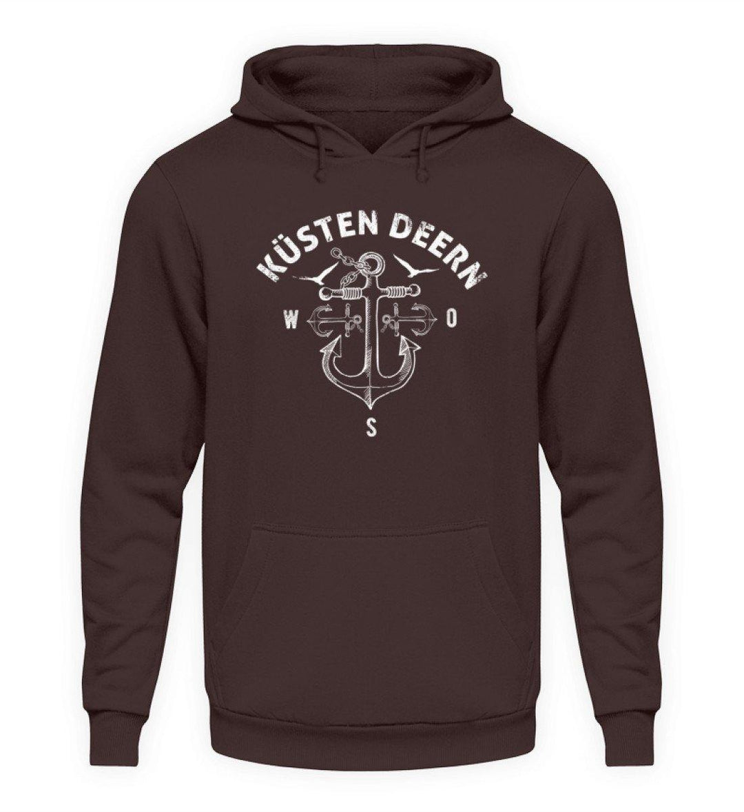 Küsten Deern 2 - Norddeutsch   - Unisex Kapuzenpullover Hoodie - Words on Shirts Sag es mit dem Mittelfinger Shirts Hoodies Sweatshirt Taschen Gymsack Spruch Sprüche Statement