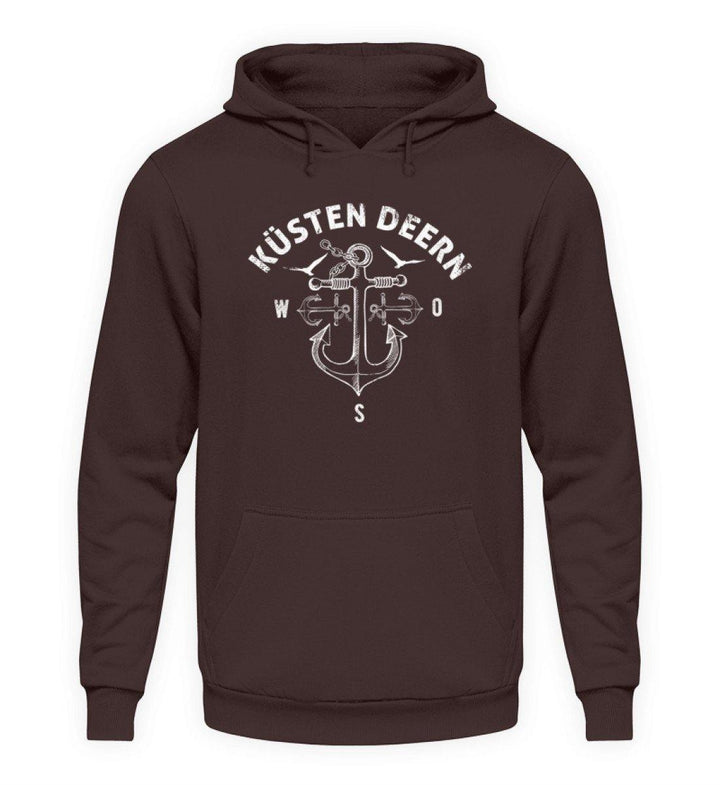 Küsten Deern 2 - Norddeutsch   - Unisex Kapuzenpullover Hoodie - Words on Shirts Sag es mit dem Mittelfinger Shirts Hoodies Sweatshirt Taschen Gymsack Spruch Sprüche Statement