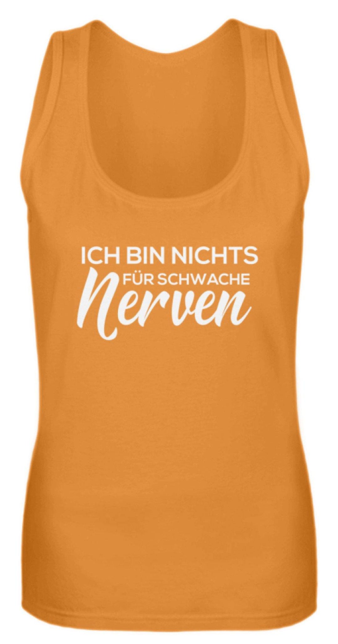 Nichts für Schwache Nerven  - Frauen Tanktop - Words on Shirts Sag es mit dem Mittelfinger Shirts Hoodies Sweatshirt Taschen Gymsack Spruch Sprüche Statement