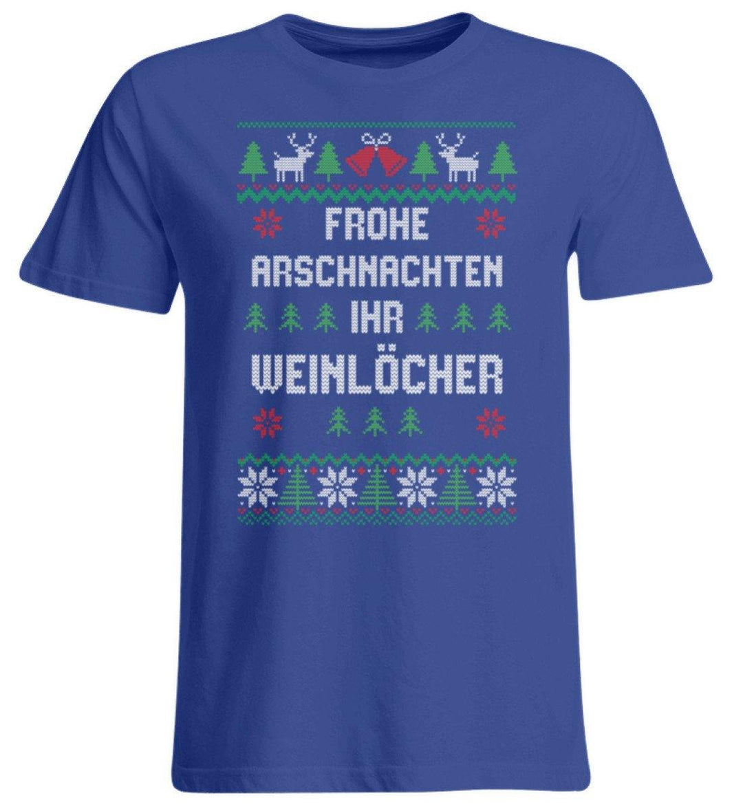 Frohe Arschnachten - Words on Shirts  - Übergrößenshirt - Words on Shirts Sag es mit dem Mittelfinger Shirts Hoodies Sweatshirt Taschen Gymsack Spruch Sprüche Statement