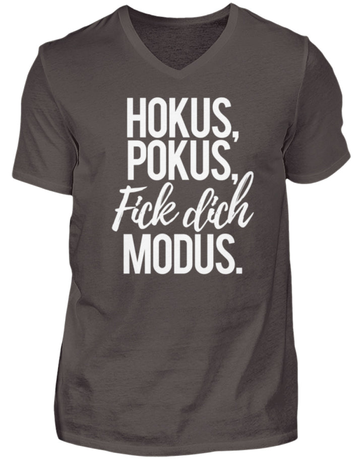 Hokus Pokus F*** Dich Modus  - Herren V-Neck Shirt - Words on Shirts