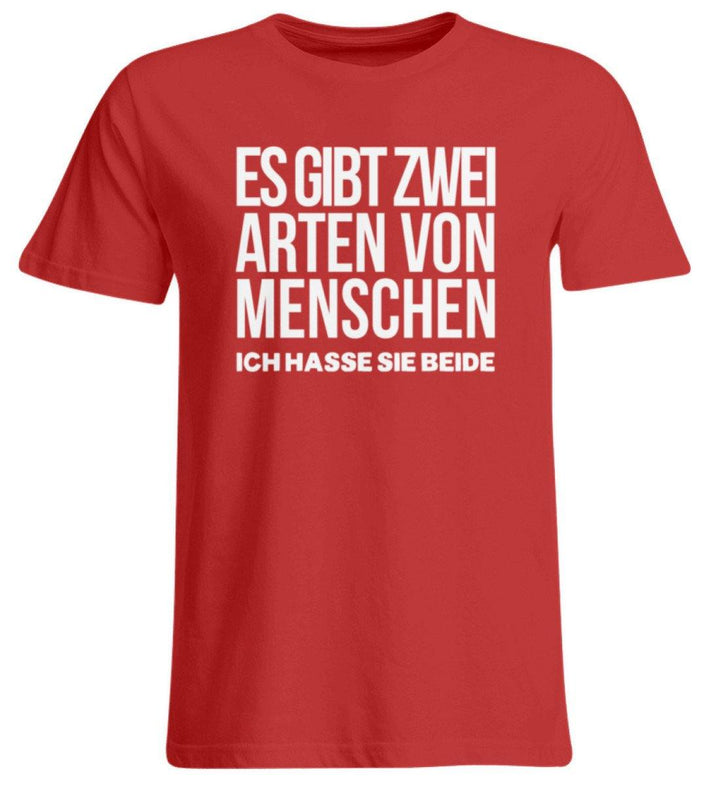 2 ARTEN MENSCHEN - WORDS ON SHIRTS  - Übergrößenshirt - Words on Shirts Sag es mit dem Mittelfinger Shirts Hoodies Sweatshirt Taschen Gymsack Spruch Sprüche Statement