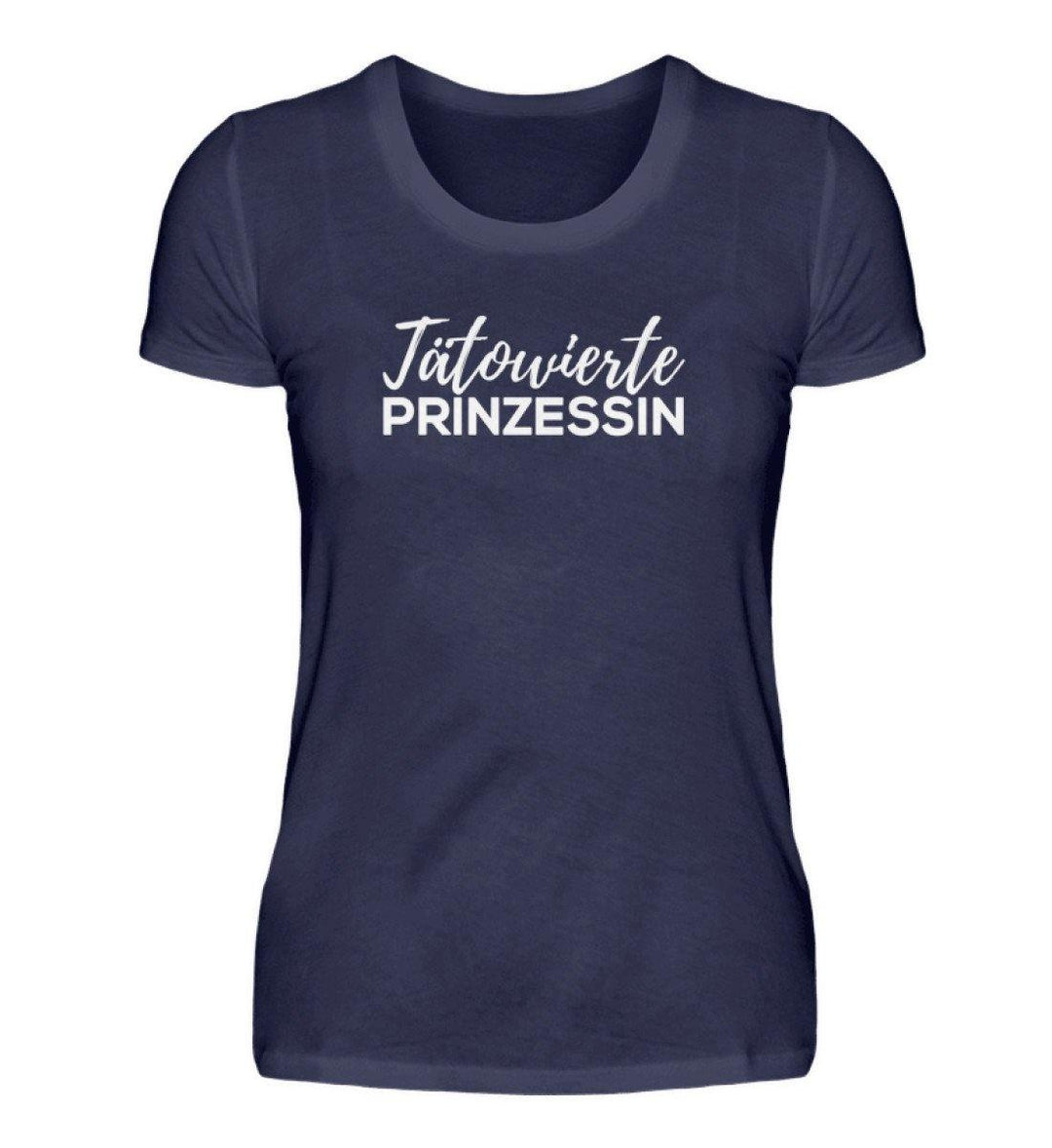 Tätowierte Prinzessin Words on Shirts PR  - Damen Premiumshirt - Words on Shirts Sag es mit dem Mittelfinger Shirts Hoodies Sweatshirt Taschen Gymsack Spruch Sprüche Statement