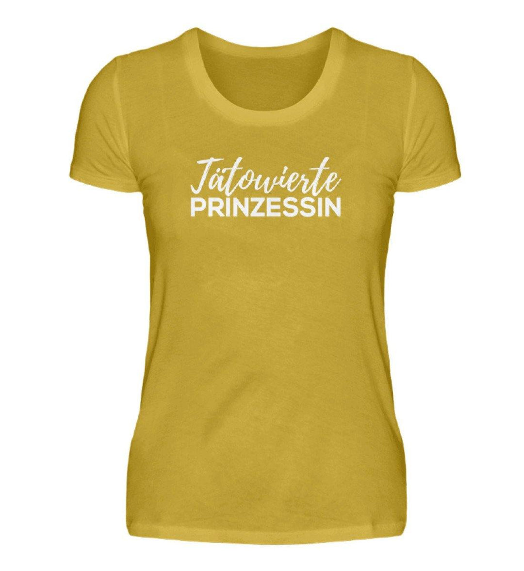 Tätowierte Prinzessin Words on Shirts PR  - Damen Premiumshirt - Words on Shirts Sag es mit dem Mittelfinger Shirts Hoodies Sweatshirt Taschen Gymsack Spruch Sprüche Statement
