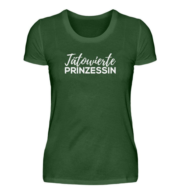 Tätowierte Prinzessin Words on Shirts PR  - Damen Premiumshirt - Words on Shirts Sag es mit dem Mittelfinger Shirts Hoodies Sweatshirt Taschen Gymsack Spruch Sprüche Statement