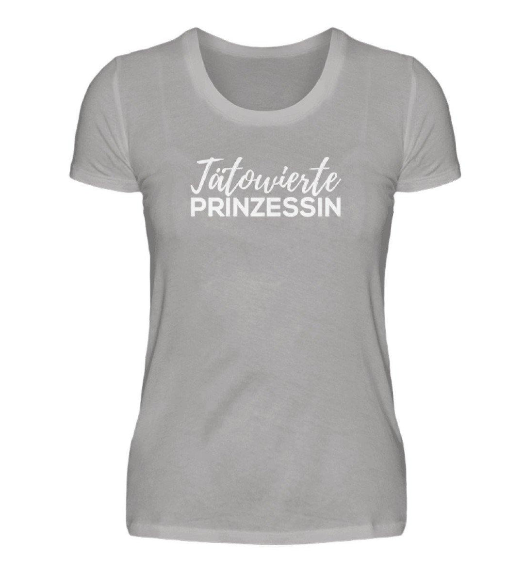 Tätowierte Prinzessin Words on Shirts PR  - Damen Premiumshirt - Words on Shirts Sag es mit dem Mittelfinger Shirts Hoodies Sweatshirt Taschen Gymsack Spruch Sprüche Statement