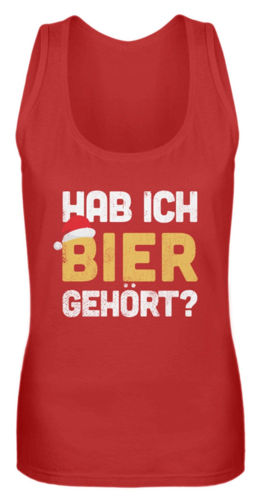 Hab ich Bier gehört? - Words on Shirts  - Frauen Tanktop - Words on Shirts Sag es mit dem Mittelfinger Shirts Hoodies Sweatshirt Taschen Gymsack Spruch Sprüche Statement