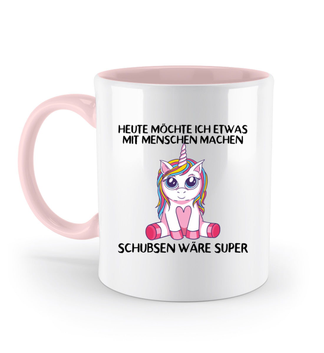 Etwas mit Menschen machen - Einhorn TF  - Zweifarbige Tasse