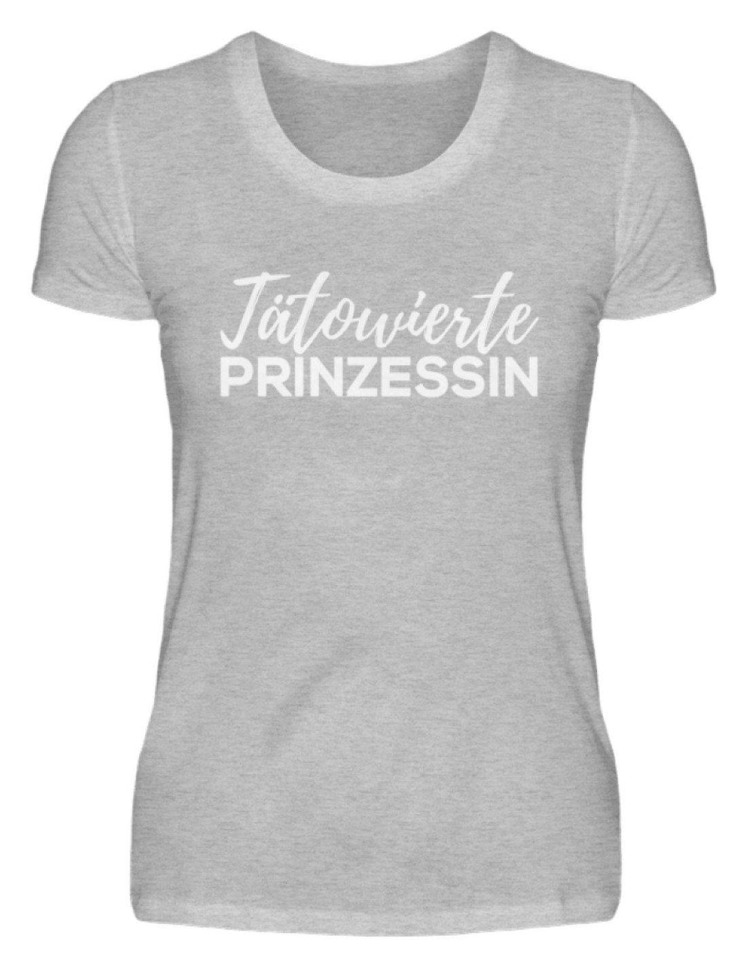 Tätowierte Prinzessin  - Damenshirt - Words on Shirts Sag es mit dem Mittelfinger Shirts Hoodies Sweatshirt Taschen Gymsack Spruch Sprüche Statement