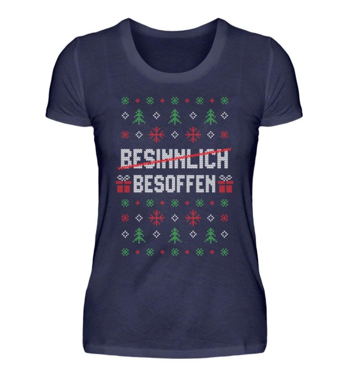 Besinnlich - Besoffen - Words on Shirts  - Damenshirt
