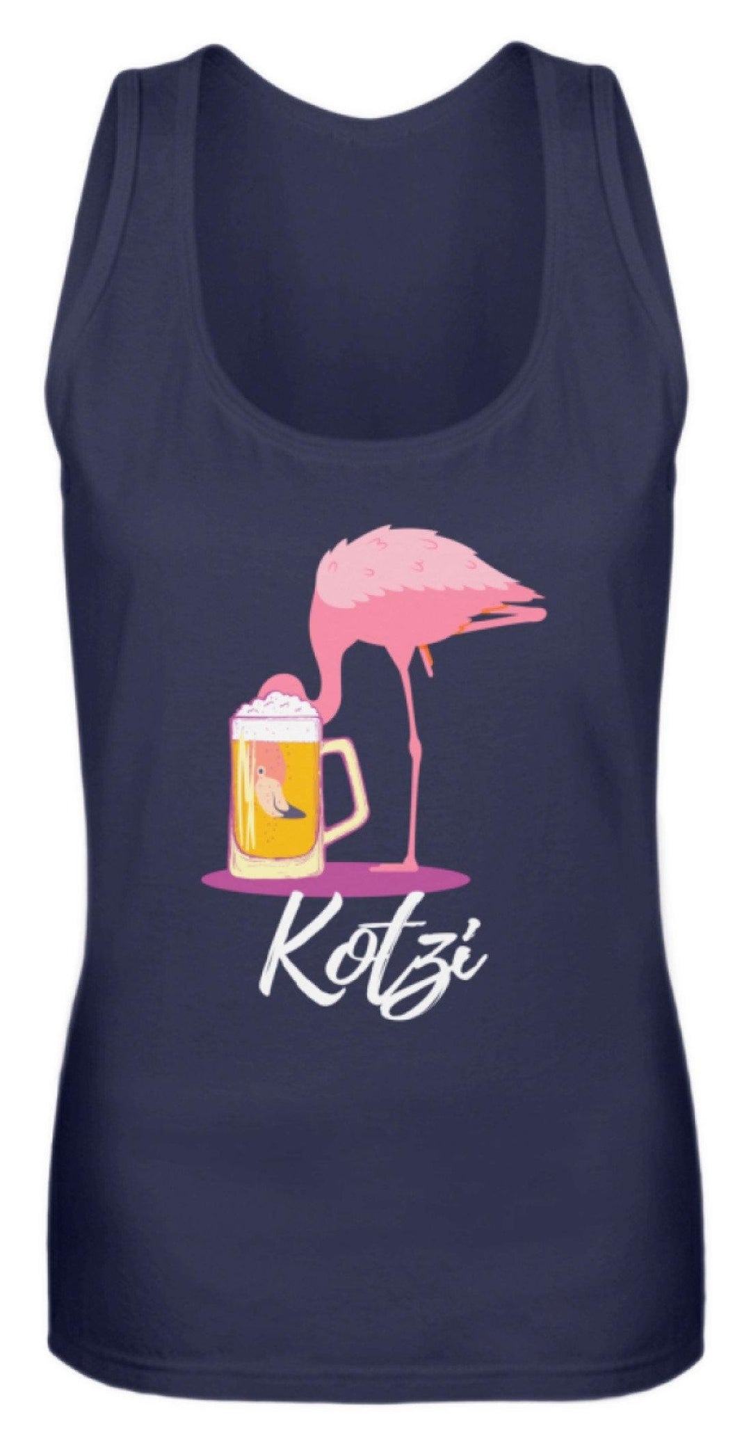 Flamingo Kotzi - Words on Shirt  - Frauen Tanktop - Words on Shirts Sag es mit dem Mittelfinger Shirts Hoodies Sweatshirt Taschen Gymsack Spruch Sprüche Statement