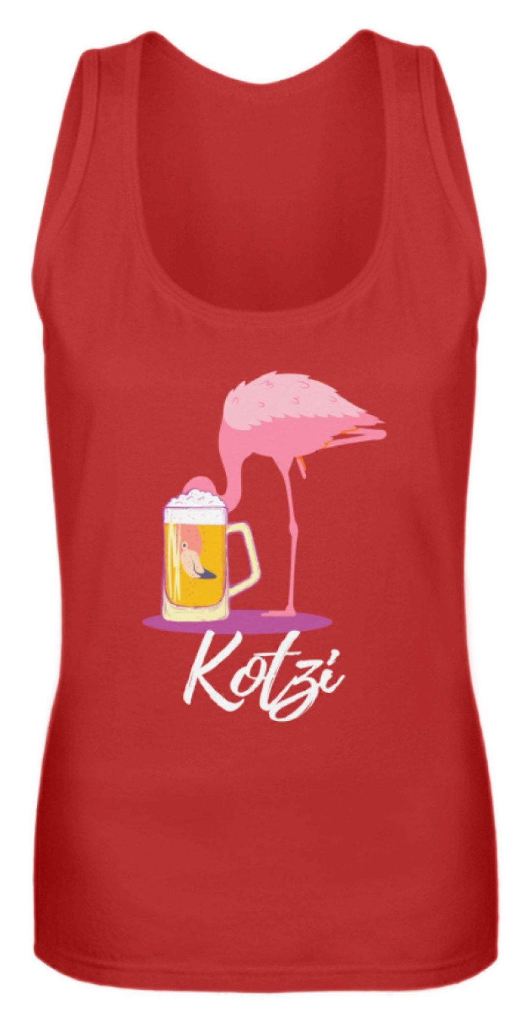 Flamingo Kotzi - Words on Shirt  - Frauen Tanktop - Words on Shirts Sag es mit dem Mittelfinger Shirts Hoodies Sweatshirt Taschen Gymsack Spruch Sprüche Statement