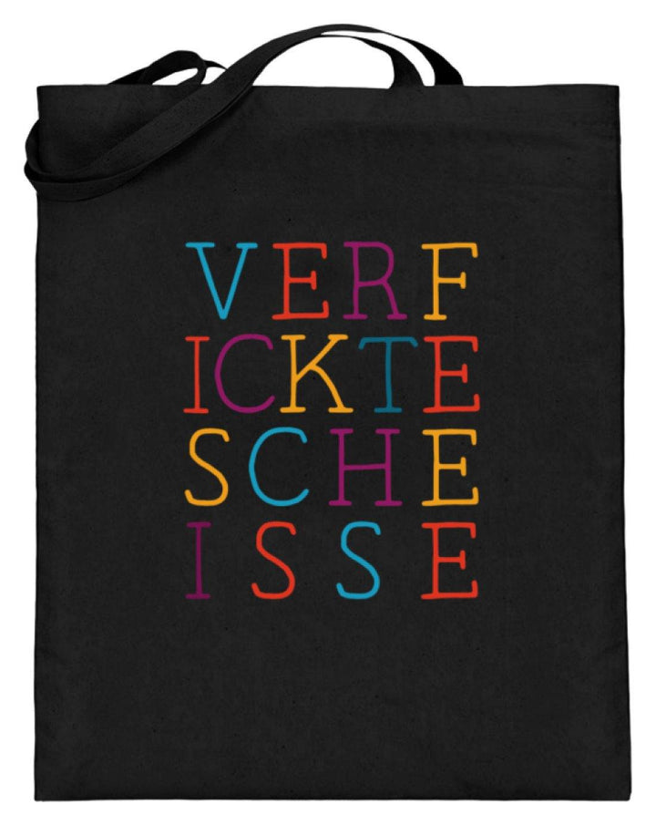 Verf ickte sche isse - Words on Shirts  - Jutebeutel (mit langen Henkeln) - Words on Shirts Sag es mit dem Mittelfinger Shirts Hoodies Sweatshirt Taschen Gymsack Spruch Sprüche Statement