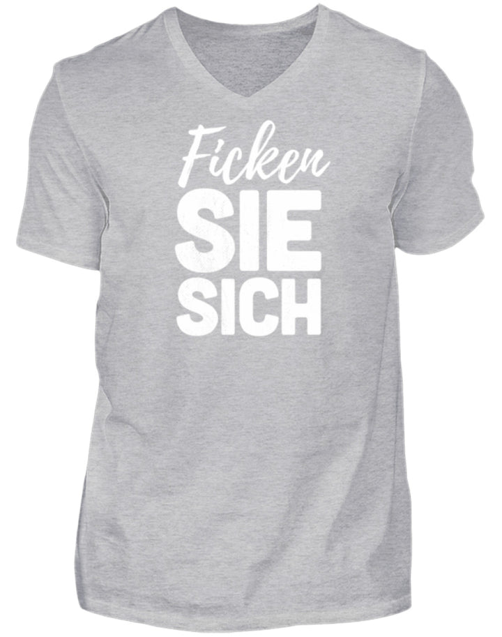 F*cken Sie sich  - Herren V-Neck Shirt - Words on Shirts