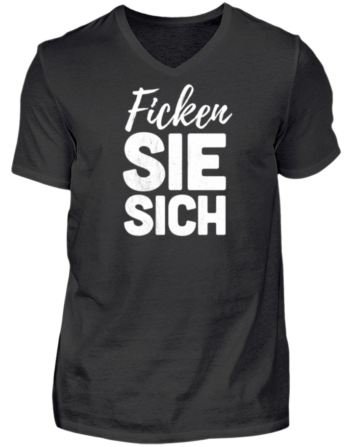 F*cken Sie sich  - Herren V-Neck Shirt - Words on Shirts