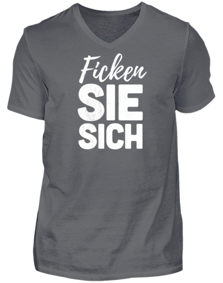 F*cken Sie sich  - Herren V-Neck Shirt - Words on Shirts