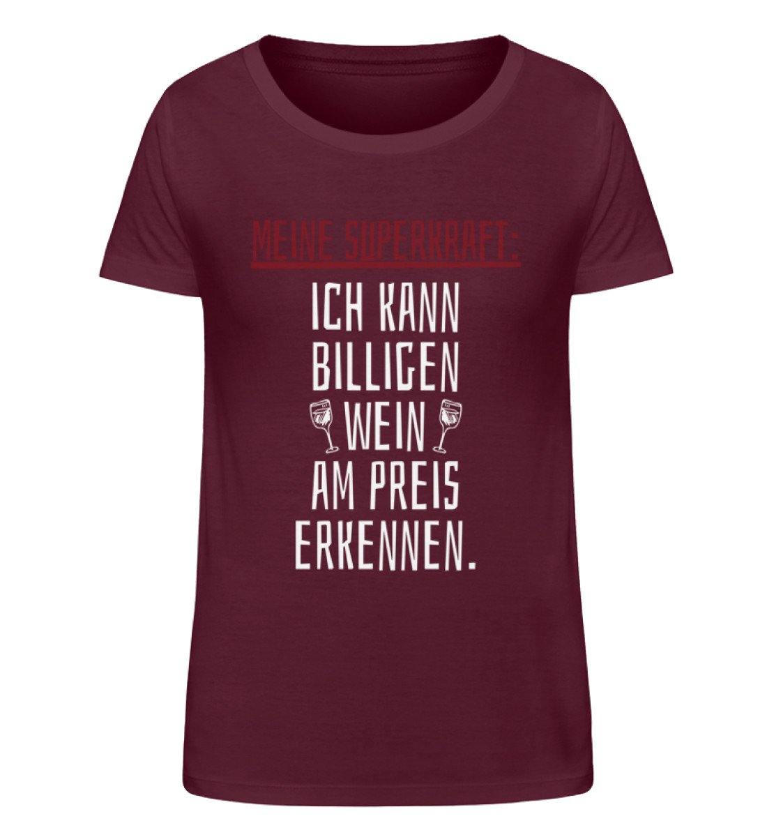 Superkraft billiger Wein Preis erkennen  - Damen Organic Shirt