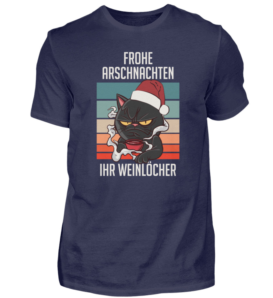 Frohe Arschnachten ihr Weinlöcher Katze  - Herren Shirt
