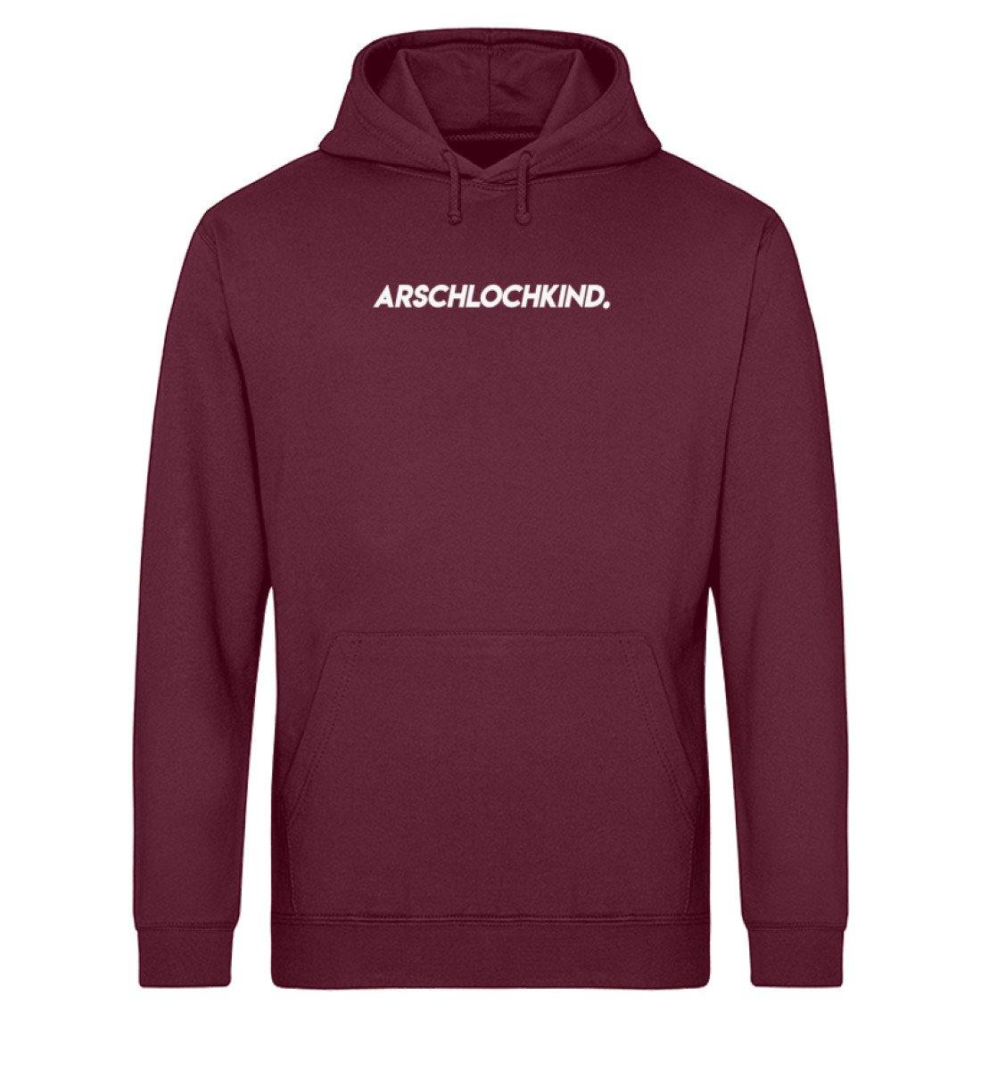 Arschlochkind. (XS - 4XL) - Words on Shirts  - Unisex Organic Hoodie