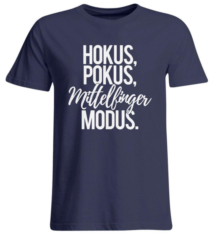 Hokus Pokus Mittelfinger Modus  - Übergrößenshirt - Words on Shirts Sag es mit dem Mittelfinger Shirts Hoodies Sweatshirt Taschen Gymsack Spruch Sprüche Statement