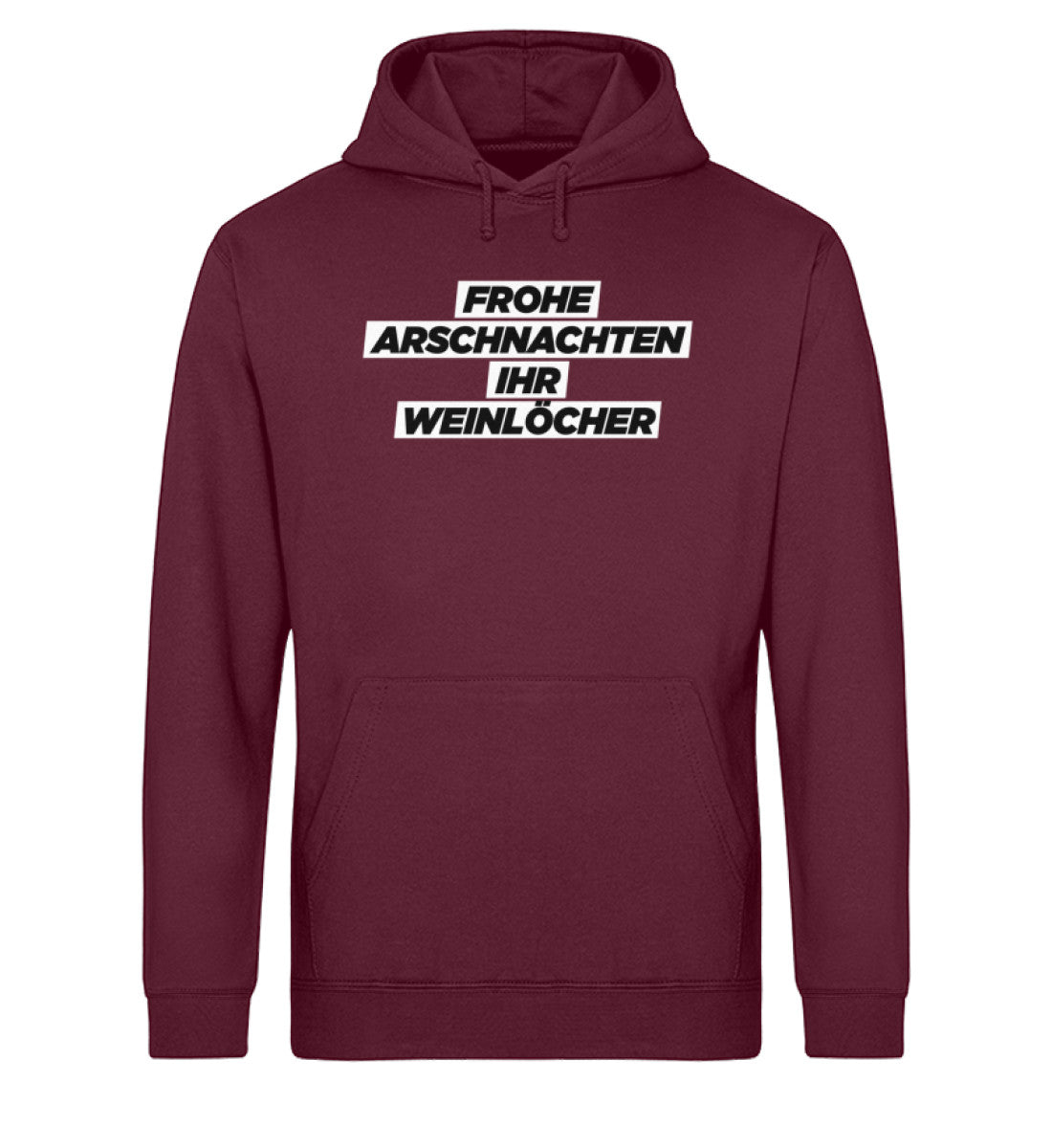 Frohe Arschnachten - Weinlöcher  - Unisex Organic Hoodie