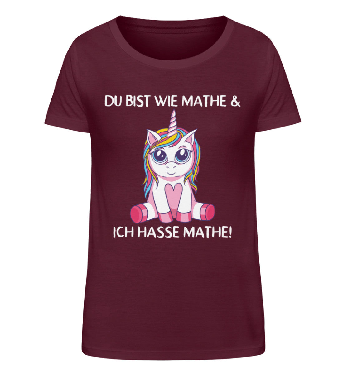 Du bist wie Mathe - Einhorn TF  - Damen Organic Shirt