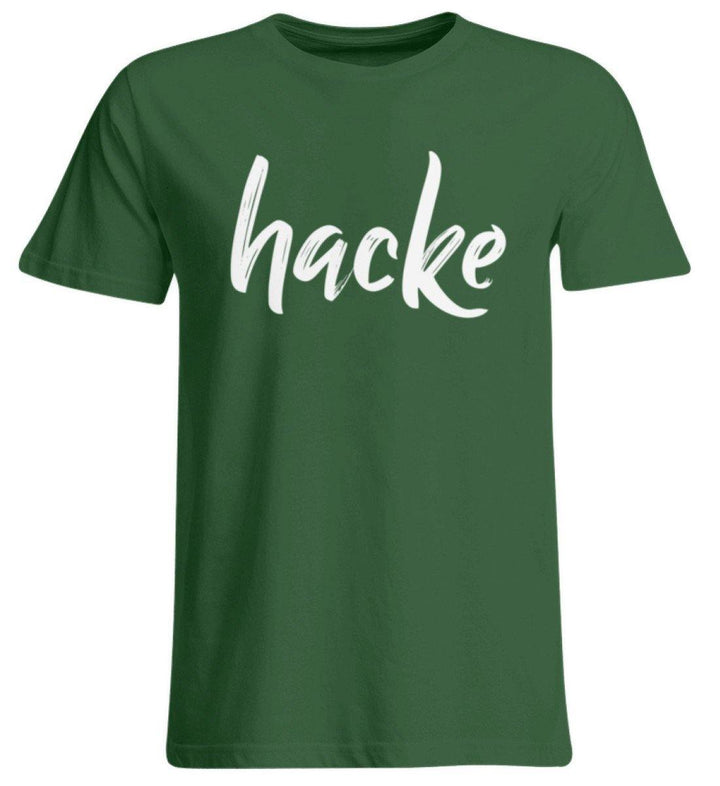 hacke Shirt  - Übergrößenshirt - Words on Shirts Sag es mit dem Mittelfinger Shirts Hoodies Sweatshirt Taschen Gymsack Spruch Sprüche Statement