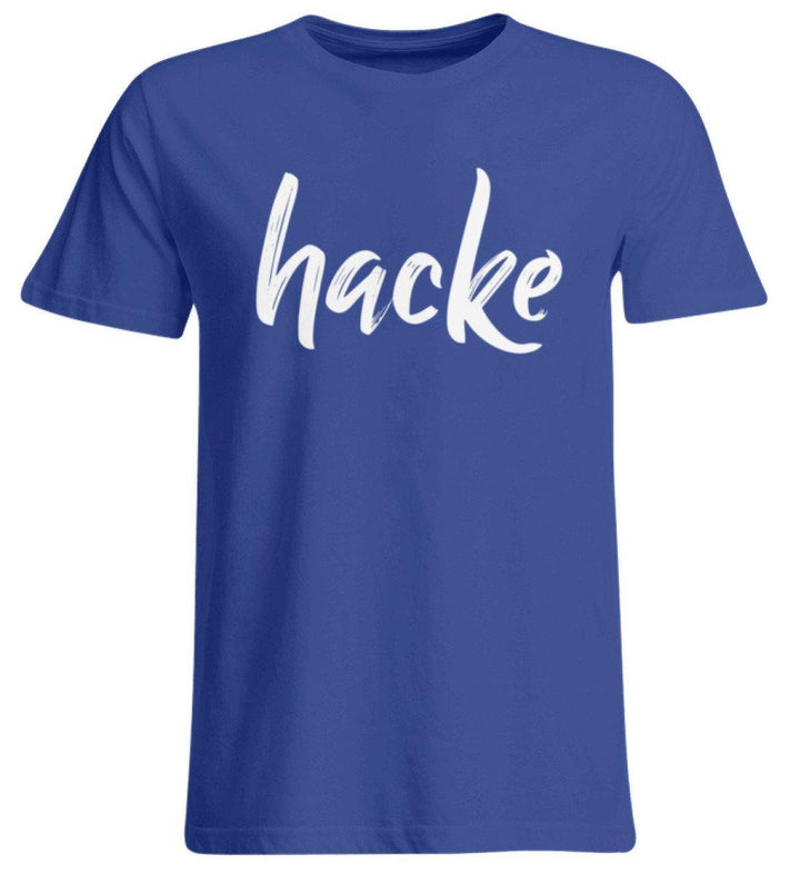 hacke Shirt  - Übergrößenshirt - Words on Shirts Sag es mit dem Mittelfinger Shirts Hoodies Sweatshirt Taschen Gymsack Spruch Sprüche Statement