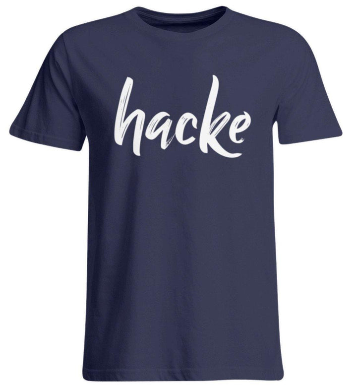 hacke Shirt  - Übergrößenshirt - Words on Shirts Sag es mit dem Mittelfinger Shirts Hoodies Sweatshirt Taschen Gymsack Spruch Sprüche Statement