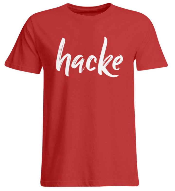 hacke Shirt  - Übergrößenshirt - Words on Shirts Sag es mit dem Mittelfinger Shirts Hoodies Sweatshirt Taschen Gymsack Spruch Sprüche Statement