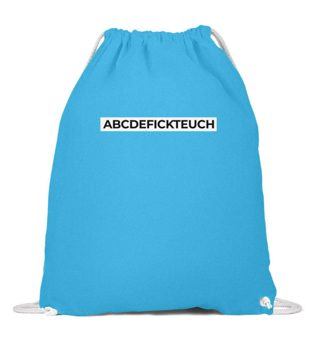 ABCDEFICKTEUCH - Words on Shirts  - Baumwoll Gymsac - Words on Shirts Sag es mit dem Mittelfinger Shirts Hoodies Sweatshirt Taschen Gymsack Spruch Sprüche Statement