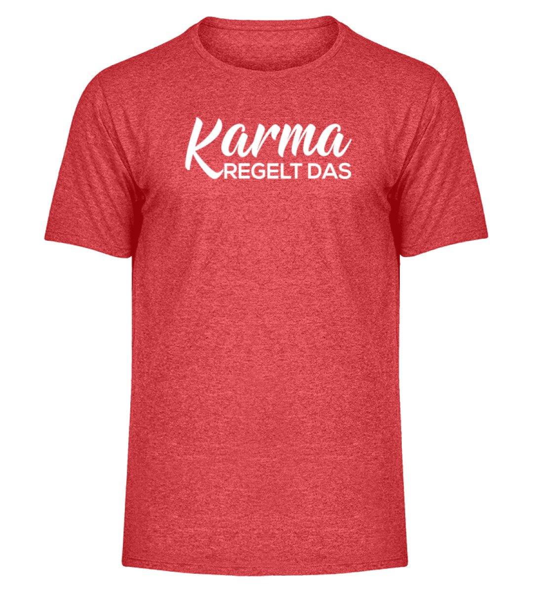 Karma regelt das-  Words on Shirts - PR  - Herren Melange Shirt