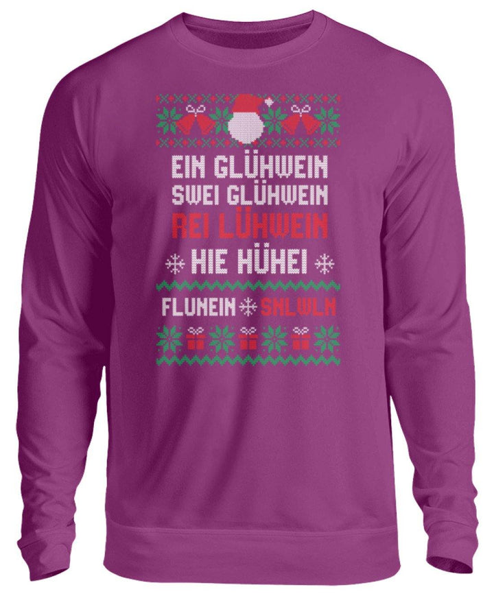1 2 3 4 5 6 Glühwein - Words on Shirts  - Unisex Pullover - Words on Shirts Sag es mit dem Mittelfinger Shirts Hoodies Sweatshirt Taschen Gymsack Spruch Sprüche Statement