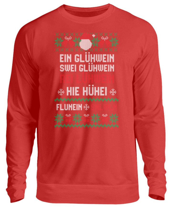 1 2 3 4 5 6 Glühwein - Words on Shirts  - Unisex Pullover - Words on Shirts Sag es mit dem Mittelfinger Shirts Hoodies Sweatshirt Taschen Gymsack Spruch Sprüche Statement