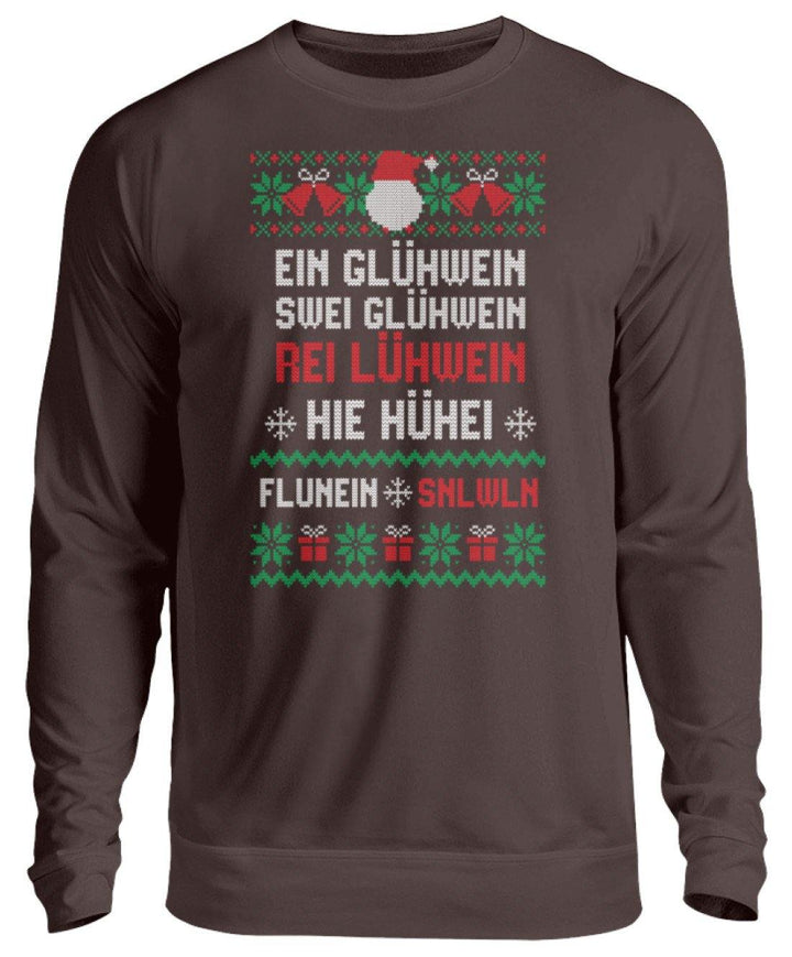 1 2 3 4 5 6 Glühwein - Words on Shirts  - Unisex Pullover - Words on Shirts Sag es mit dem Mittelfinger Shirts Hoodies Sweatshirt Taschen Gymsack Spruch Sprüche Statement
