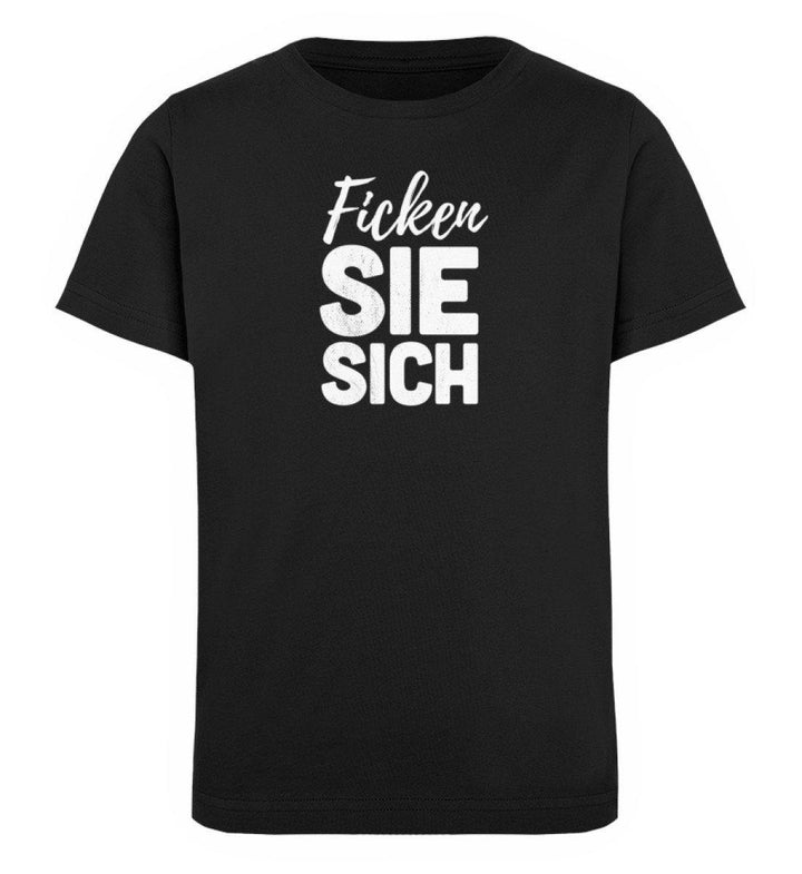 F!cken Sie sich - Words on Shirts - PR  - Kinder Organic T-Shirt - Words on Shirts Sag es mit dem Mittelfinger Shirts Hoodies Sweatshirt Taschen Gymsack Spruch Sprüche Statement
