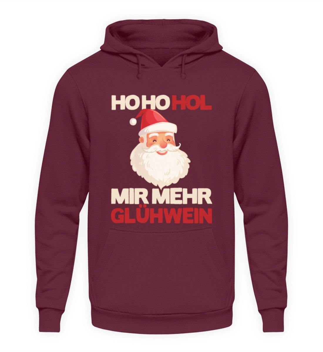 Ho Ho Hol mir Glühwein - Words on Shirt  - Unisex Kapuzenpullover Hoodie