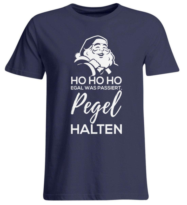 Santa Pegel halten - Words on Shirts  - Übergrößenshirt - Words on Shirts Sag es mit dem Mittelfinger Shirts Hoodies Sweatshirt Taschen Gymsack Spruch Sprüche Statement