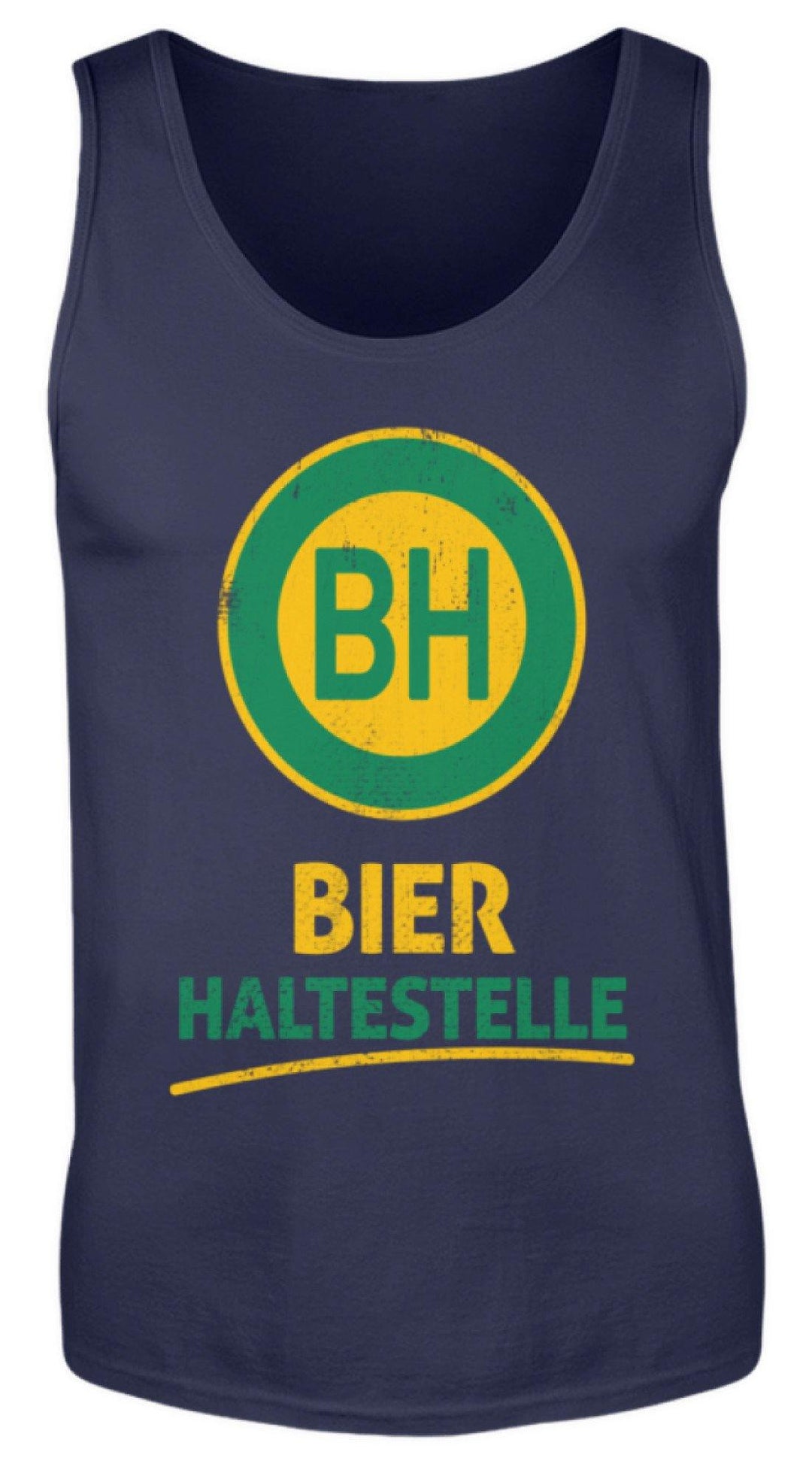 BH Bier Haltestelle - Words on Shirts  - Herren Tanktop - Words on Shirts Sag es mit dem Mittelfinger Shirts Hoodies Sweatshirt Taschen Gymsack Spruch Sprüche Statement